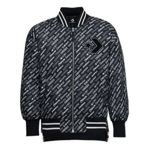 Converse Padded AOP Bomber Asia Sizing 'Black White' 10019325-A03