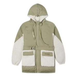 (WMNS) Converse Down Jacket Asia Sizing 'Olive Green White' 10021987-A03