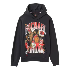 Air Jordan Flight Fleece Graphic Pullover Hoodie Asia Sizing 'Off Noir' HJ4396-045