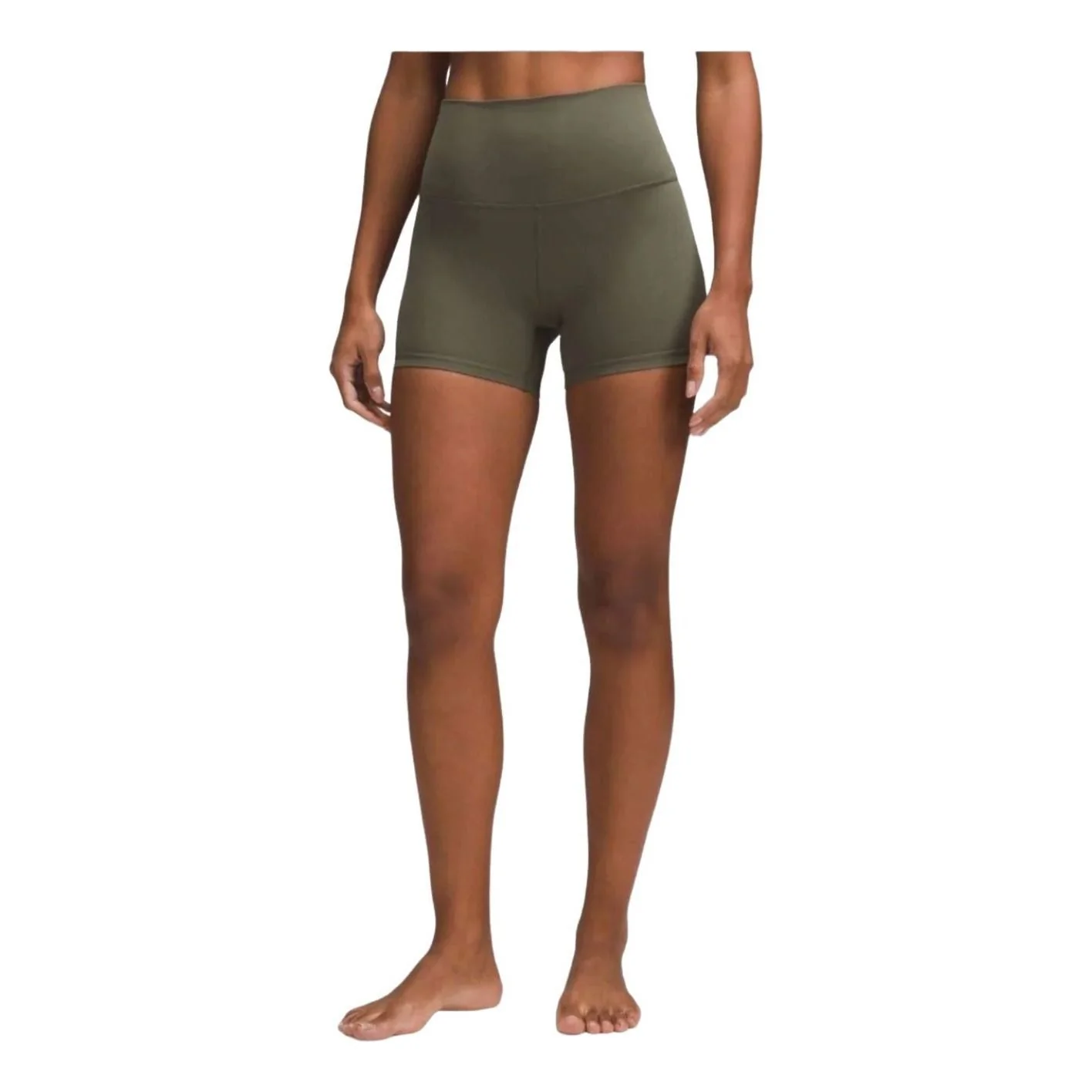 (WMNS) LULULEMON Align High-Rise Short 4" 'Army Green' LW7CJQS-619427160