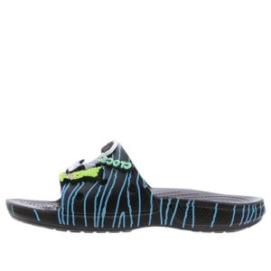 Crocs Ron English x Classic Bootlegger Slides 'Black Blue' 207526-001