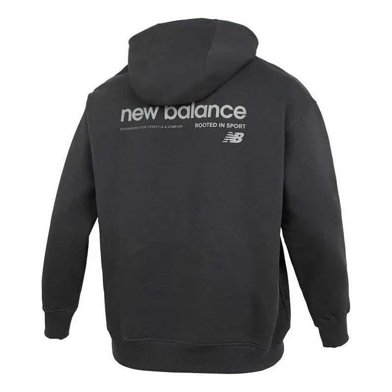New Balance Embroidery NB Logo Hoodie Asia Sizing 'Black' AMT41325-ACK