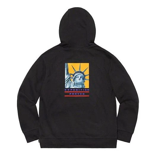 Supreme FW19 Week 10 x The North Face Statue of Liberty Hooded Sweatshirt Black SUP-FW19-903