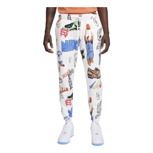 Nike Sportswear Club Fleece Printed Pants 'White' FV1922-133