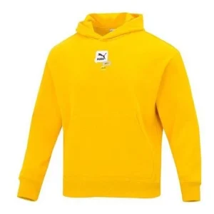 PUMA Oversize Trend Graphic Logo Hoodie 'Yellow' 536061-85