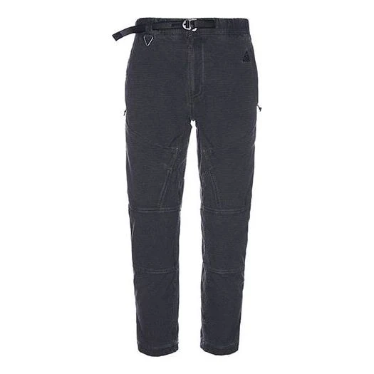 Men's Nike x ACG Ease Solid Color Loose Lacing Cropped Casual Pants/Trousers Autumn Black DH3108-010