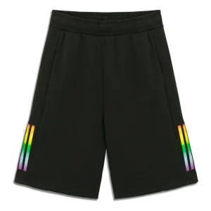 adidas neo Pd Short Gradient Stripe sPrinting Width Loose Sport Shorts Men's Black H65027
