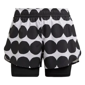 (WMNS) adidas x Marimekko Marathon 20 Shorts Asia Sizing 'Black White' GU2526