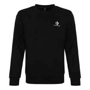 Converse Star Chevron EMB Crew Sweatshirt Asia Sizing 'Black' 10008816-A01