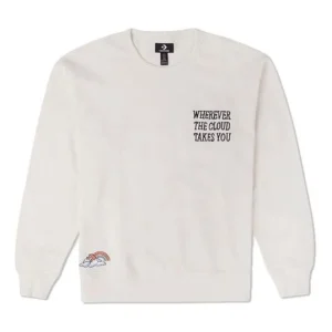 Converse Logo Crewneck Asia Sizing 'White' 10025828-A01