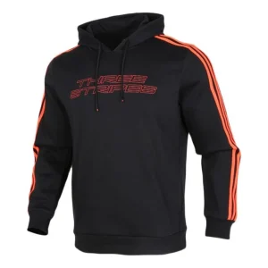 adidas M Fav Nn Hd logo Printing Fleece Lined Stay Warm Sports Pullover Black GQ7049