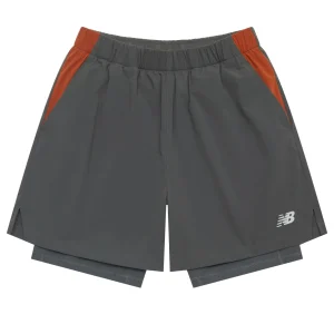 New Balance NB Logo 2 In 1 Short Asia Sizing 'Dark Grey' NVE25121-CHL