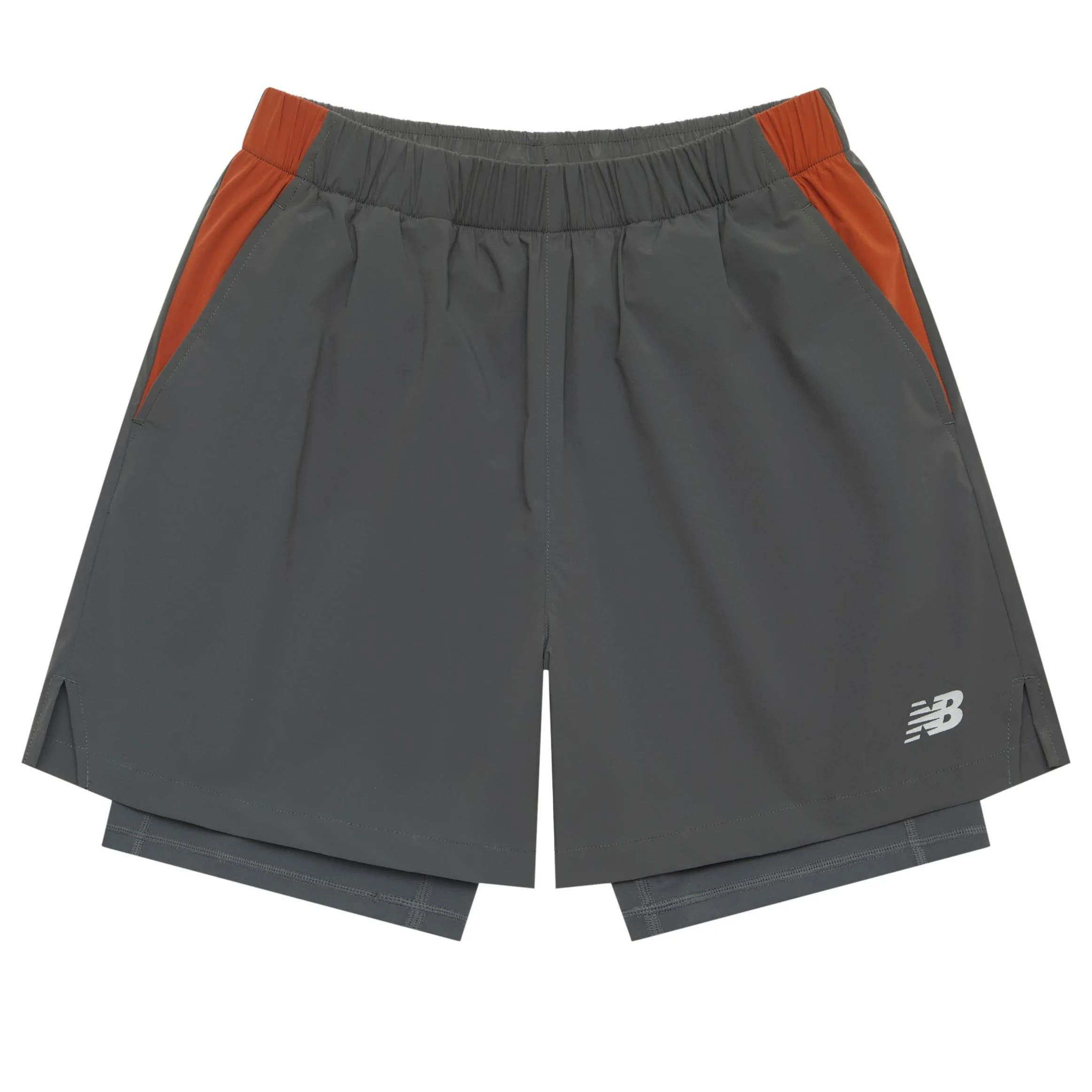 New Balance NB Logo 2 In 1 Short Asia Sizing 'Dark Grey' NVE25121-CHL