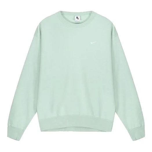 Nike Solid Color Round Neck Long Sleeves Pullover Green Light green CZ5353-321