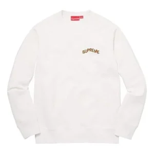 Supreme Step Arc Crewneck Sweater 'White Brown' SUP-FW17-167