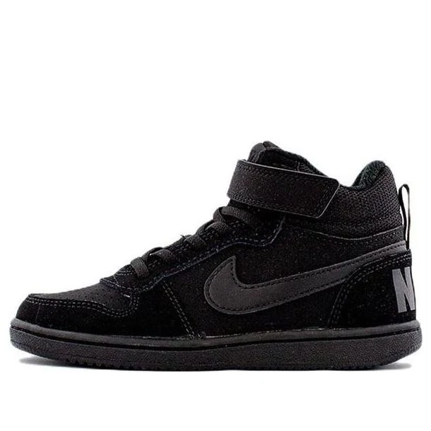(GS) Nike Court Borough Mid 'Triple Black' 870026-001