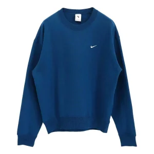Nike Round Neck Pullover Loose Long Sleeves Hoodie Men's Blue DA0318-460