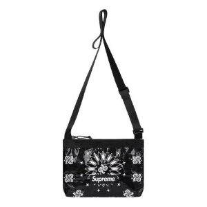 Supreme Bandana Tarp Side Bag 'Black White' SUP-SS21-626