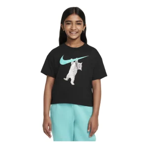 (GS) Nike Sportswear Graphic T-shirt 'Black' FZ5538-010