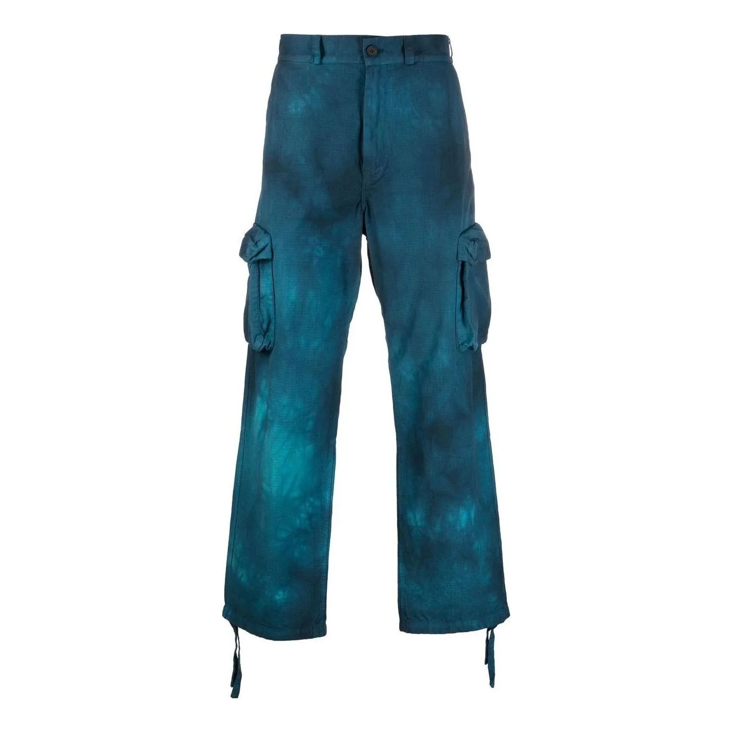Men's Off-White SS22 Tie Dye Cargo Casual Long Pants/Trousers Blue OMCF032S22FAB0014300
