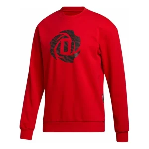 adidas Rose Crew Basketball Sports Round-neck Hooded Shirt Men Light Red GP6116