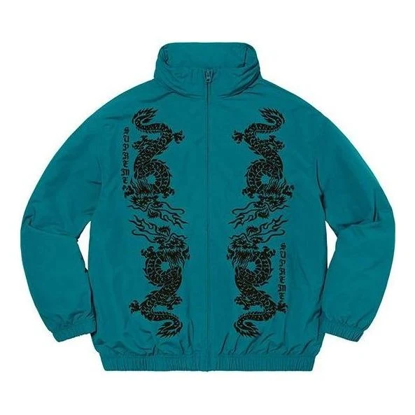 Supreme Dragon Track Jacket 'Teal Black' SUP-SS21-760