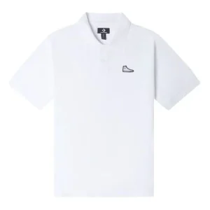 Converse Shoe Patch Polo Shirt Asia Sizing 'White' 10024739-A01