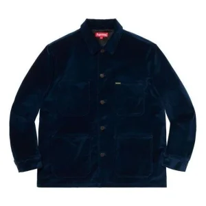 Supreme SS20 Week 1 Velvet Chore Coat 'Black' SUP-SS20-218