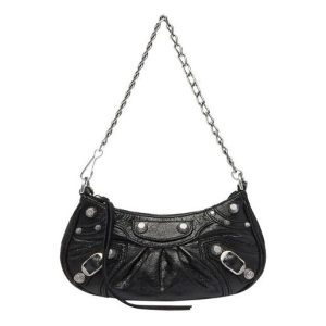 (WMNS) Balenciaga Le Cagole Mini Bag With Chain 'Black' 6958141VG9Y1000