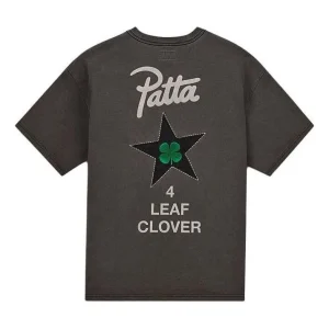 Converse x Patta Four-Leaf Clover Short Sleeve T-Shirt Asia Sizing 'Black' 10024663-A01
