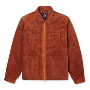 Converse Retro Solid Color Corduroy Jacket Red Brown 10021951-A02