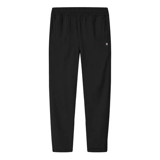 (WMNS) FILA Thin and light Woven Straight Casual Long Pants Black F11W128610F-BK