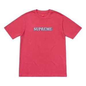 Supreme FW18 Floral Logo Tee Dusty Red Logo Tee SUP-FW18-314