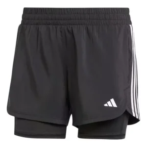 (WMNS) adidas 2 in 1 Pacer Shorts Asia Sizing 'Black' JJ3116