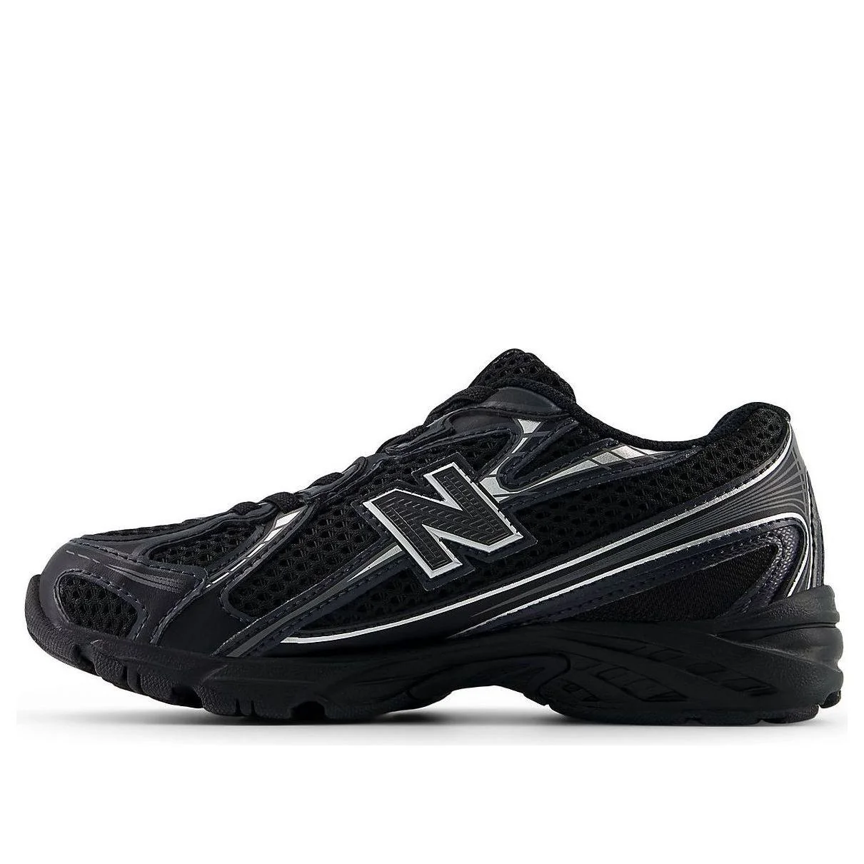 (PS) New Balance 740 Bungee Lace 'Black Silver' PZ740BM