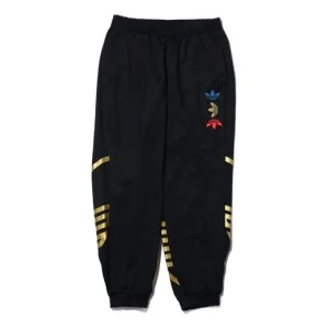 adidas originals Metallic Track Pants 'Black/Platinum Metallic' FS7325