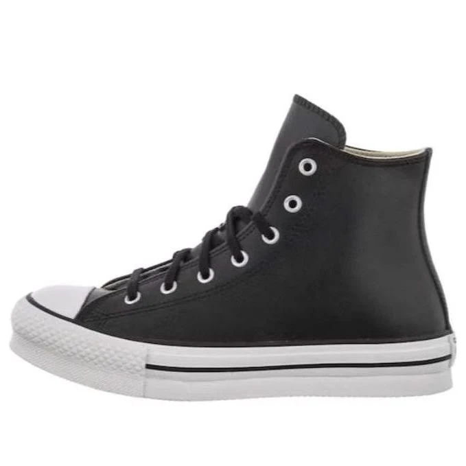 (GS) Converse Chuck Taylor All Star Eva Lift Platform Leather High Top 'Black' A02485C