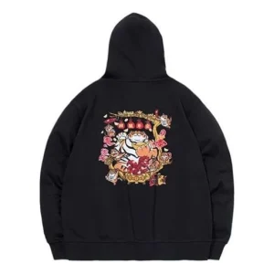 Li-Ning x Cartoon Graphic Printed Hoodie 'Black Orange' AWDS159-3