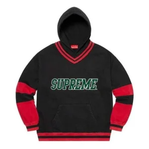 Supreme Hockey Hooded Sweatshirt 'Black Red Green' SUP-FW20-239