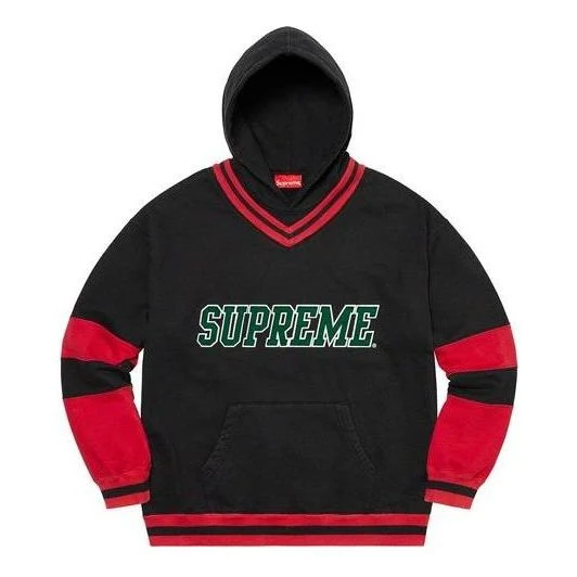Supreme Hockey Hooded Sweatshirt 'Black Red Green' SUP-FW20-239