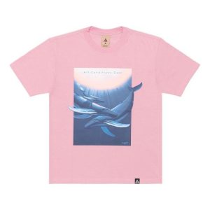 Men's Nike x ACG Wyland Funny Printing Sports Loose Round Neck Short Sleeve Pink T-Shirt DC5359-698