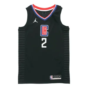 Air Jordan NBA Basketball Sports Jersey SW Fan Edition 20-21 Season Los Angeles Clippers Leonard 2 Black CV9480-011