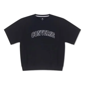 Converse Retro Chuck Crew T-shirt Asia Sizing 'Black' 10026428-A01