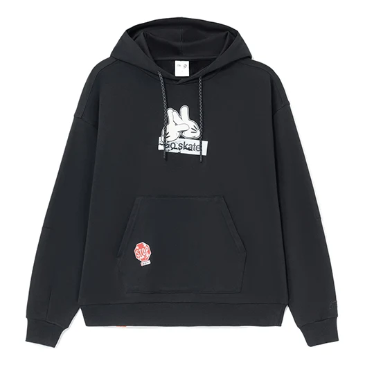 Li-Ning x OG_SLICK Crossover Skateboard Series Hoodie 'Black' AWDS173-3