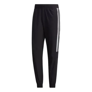 adidas neo M Ss Tcns Tp 2 Colorblock Bundle Feet Casual Loose Sports Long Pants Black White GJ8759