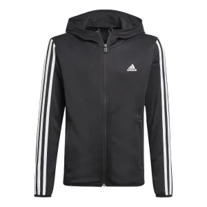 (GS) adidas Designed 2 Move 3-Stripes Hoodie Asia Sizing 'Black White' GN1500
