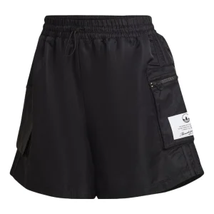 (WMNS) adidas High-Waist Nylon Shorts Asia Sizing 'Black' HL9061