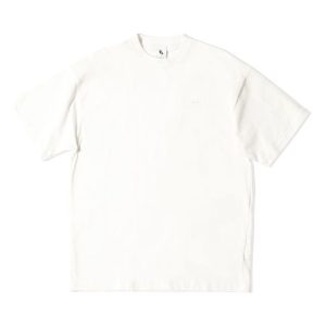 Nike Solo Swoosh Mens T-Shirt Printing Logo Solid Color Round Neck Short Sleeve White CV0559-121