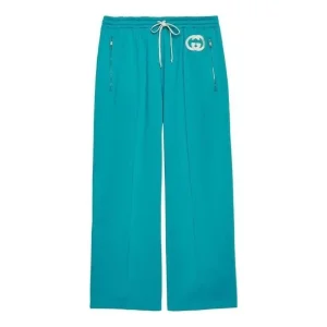 (WMNS) Gucci Neoprene Pants With Interlocking G 'Light Blue' 693166-XJD6F-4594