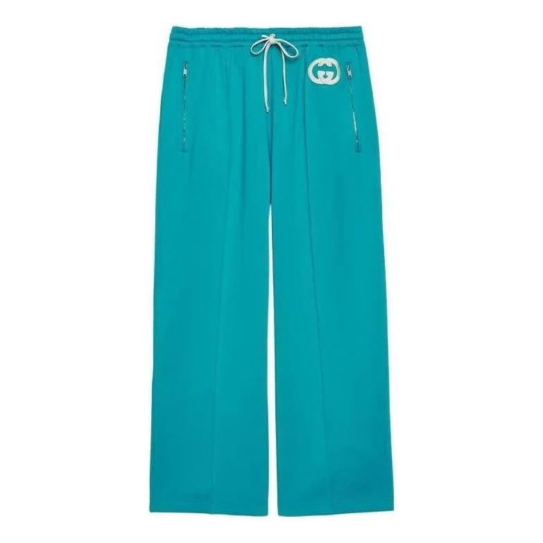 (WMNS) Gucci Neoprene Pants With Interlocking G 'Light Blue' 693166-XJD6F-4594